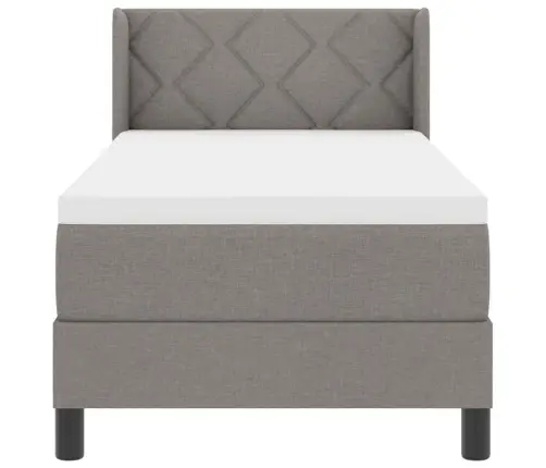 Boksa Gulta Ar Matraču Taupe Krāsā, 80X200 Cm Vidaxl