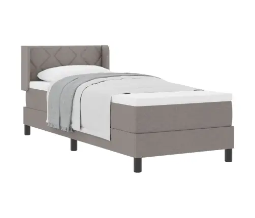 Boksa Gulta Ar Matraču Taupe Krāsā, 80X200 Cm Vidaxl