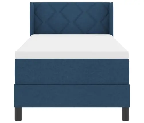 Gultas Rāmis Ar Matraci, Zils, 80 X 200 Cm, Audums. Vidaxl