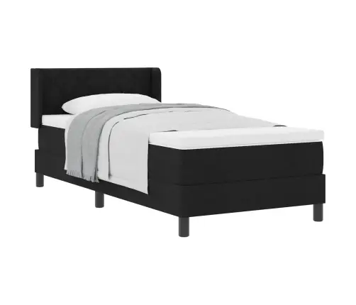 Spyruoklinė Lova Su Čiužiniu Su Čiužiniu Juoda 90 X 200 Cm