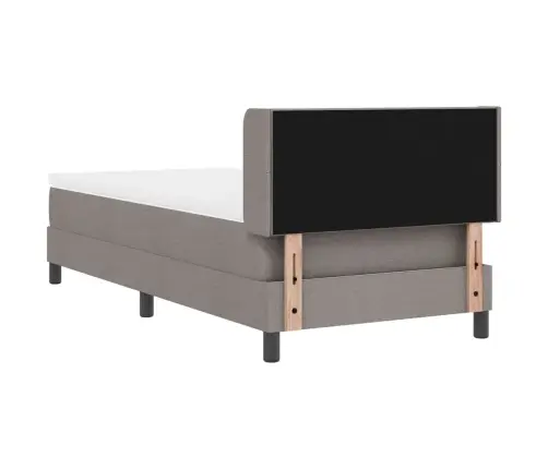 Kontinentālā Gulta Ar Matraci Ar Matraci Pelēkbrūna 90 X 200 Cm Vidaxl