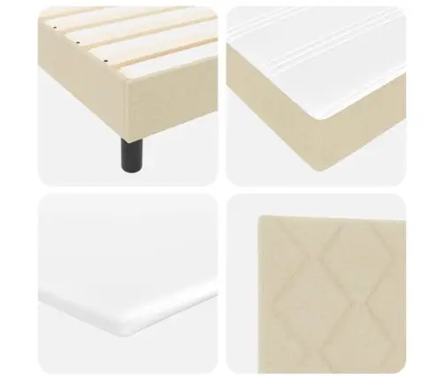 Kontinentālā Gulta Ar Matraci Ar Matraci Krēmkrāsa 90 X 200 Cm Vidaxl