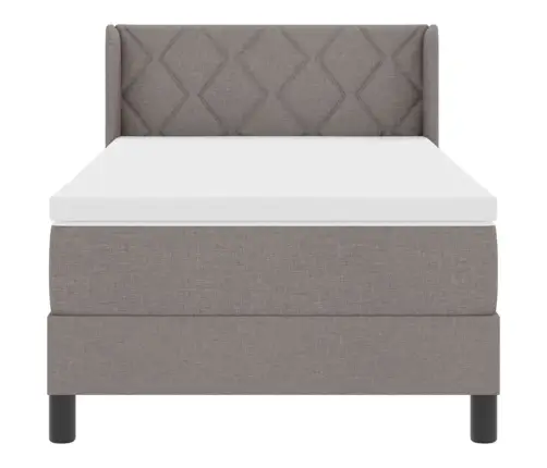 Kontinentālā Gulta Ar Matraci Pelēkbrūna 100 X 200 Cm Vidaxl