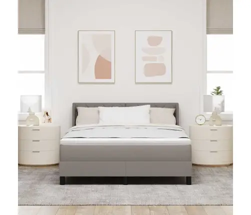 Spyruoklinė Lova Su Čiužiniu Su Čiužiniu Taupe 140 X 200 Cm