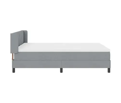 Gultas Pamatne Ar Matraci Gaiši Pelēkā Krāsā, 160 X 200 Cm, Audums Vidaxl