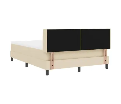 Kontinentālā Gulta Ar Matraci Ar Matraci Krēmkrāsa 160 X 200 Cm Vidaxl