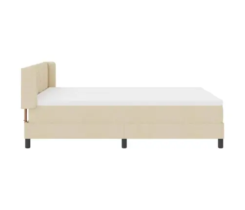 Kontinentālā Gulta Ar Matraci Ar Matraci Krēmkrāsa 160 X 200 Cm Vidaxl