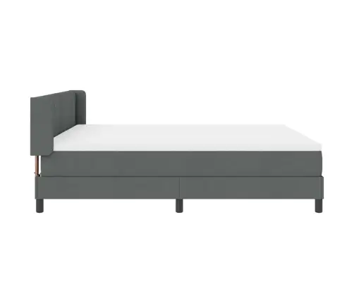 Box Spring Gulta Ar Matraci - Tumši Pelēka, 180 X 200 Cm, Audums. Vidaxl