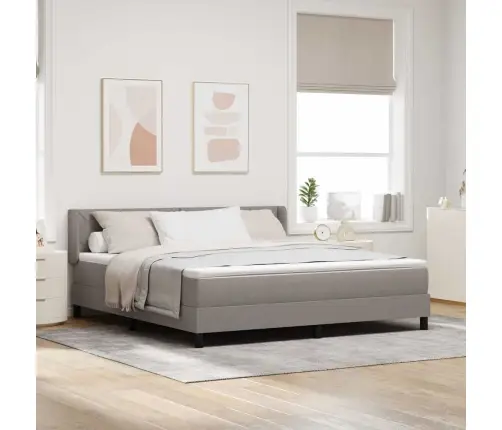 Kontinentālā Gulta Ar Matraci Pelēkbrūna 180 X 200 Cm Vidaxl