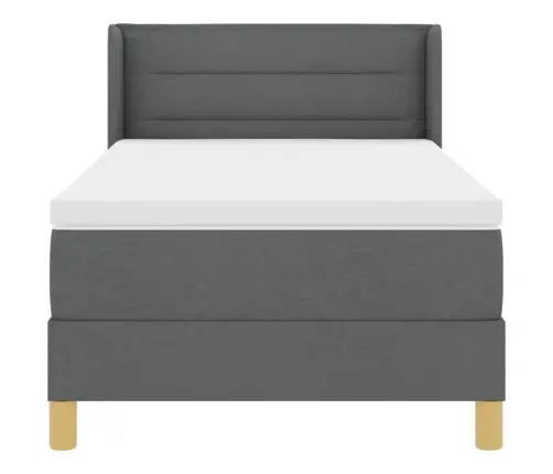 Lovos Pagrindas Su Čiužiniu Tamsiai Pilka 90 X 190 Cm Audinys