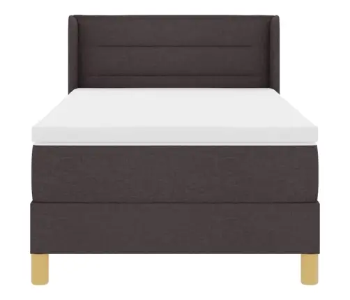 Kastītes Atsperu Gulta Balts Un Tumši Brūns Pocket Atsperes Vidaxl