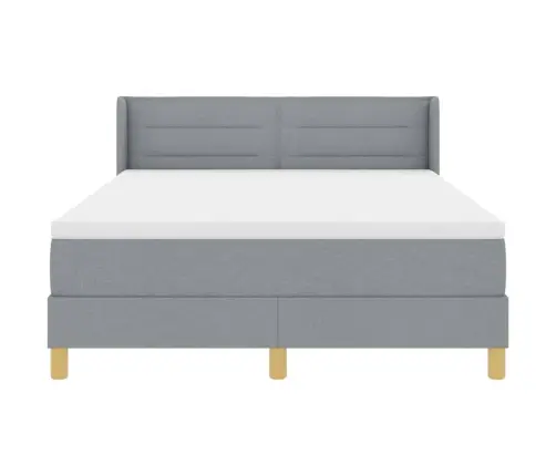 Voodiraam Vedrudega Madratsiga Helehall 140 X 190 Cm Kangas