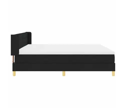 Kastītes Atsperu Gulta Melns Un Balts Un Melns 200 X 200 Cm Vidaxl