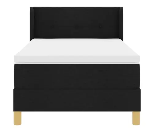 Kiemas Lova Su Čiužiniu Juoda 190 X 90 Cm Poliesteris