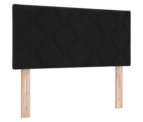 Kastītes Atsperu Gulta Melns Un Balts Un Melns 100 X 200 Cm Vidaxl