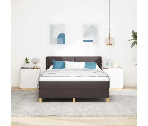 Karbi Vedrumadrats Madratsiga Tume Pruun 190 X 140 Cm Polüester