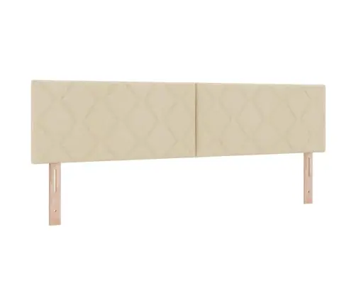 Kastītes Atsperu Gulta Krēmkrāsa 200 X 180 Cm Poliesters Vidaxl