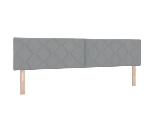 Box Spring Gulta Ar Matraci Gaiši Pelēkā Krāsā - 200 X 200 Cm Vidaxl