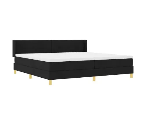 Kiemas Lova Su Čiužiniu Juoda 200 X 200 Cm Poliesteris