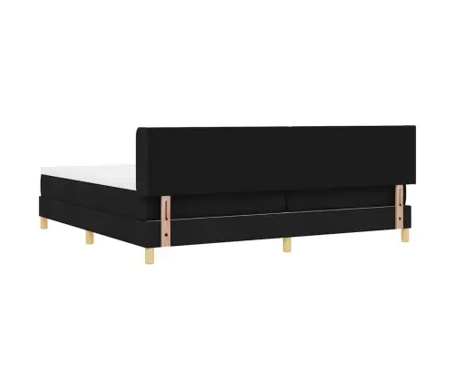 Kiemas Lova Su Čiužiniu Juoda 200 X 200 Cm Poliesteris