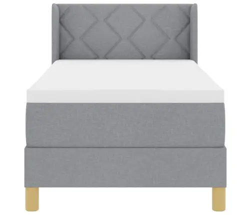 Gultas Sistēma Ar Matrači Gaiši Pelēkā Krāsā, 80 X 200 Cm, Audums. Vidaxl