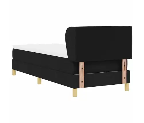 Kastītes Atsperu Gulta Melns Un Balts Un Melns 80 X 200 Cm Vidaxl