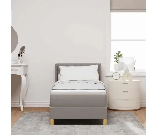 Lovos Pagrindas Su Čiužiniu Taupe 80 X 200 Cm Audinys