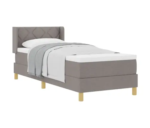 Lovos Pagrindas Su Čiužiniu Taupe 80 X 200 Cm Audinys