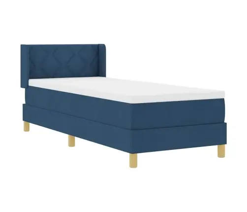 Lovos Pagrindas Su Čiužiniu Mėlyna 80 X 200 Cm Audinys