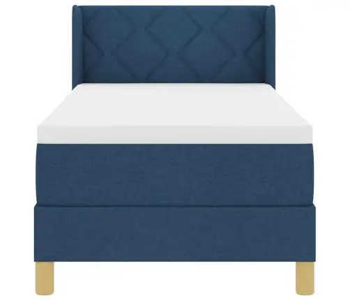 Lovos Pagrindas Su Čiužiniu Mėlyna 80 X 200 Cm Audinys
