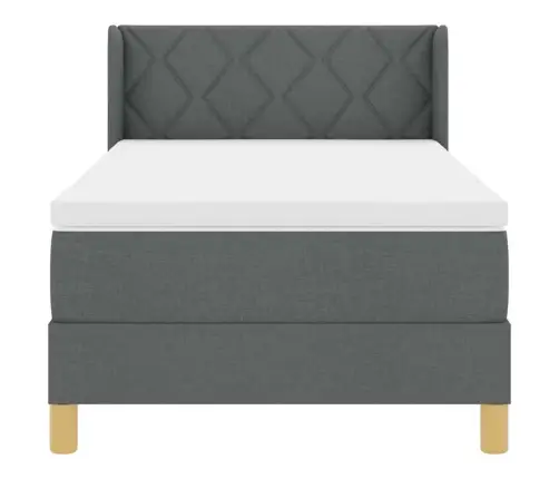 Kiemas Lova Su Čiužiniu Tamsiai Pilka 190 X 90 Cm Poliesteris