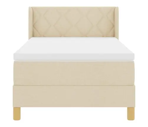 Lovos Pagrindas Su Čiužiniu Kreminė 90 X 200 Cm Audinys