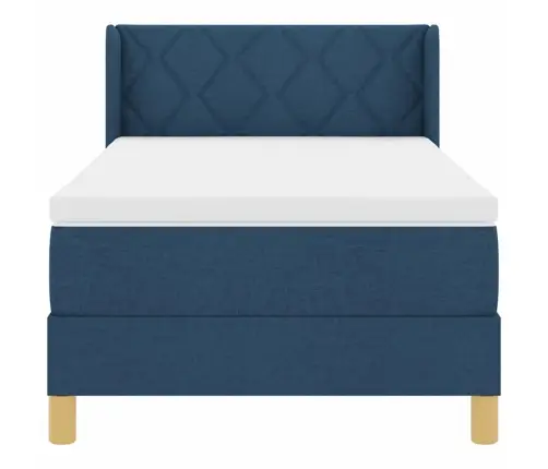 Box Spring Gulta Ar Matraci, Zila, 100 X 200 Cm, Audums Vidaxl