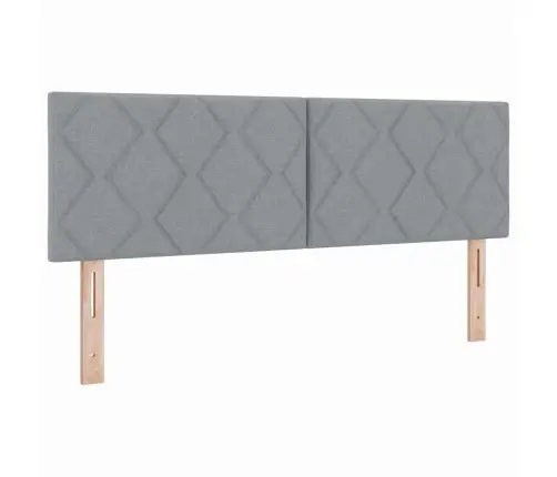 Box Spring Gulta Ar Madraci Gaišpelēkā Krāsā, 140 X 200 Cm, Audums. Vidaxl