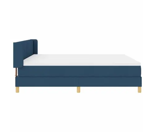 Box Spring Gulta Ar Matraaci, Zila, 180 X 200 Cm, Audums. Vidaxl