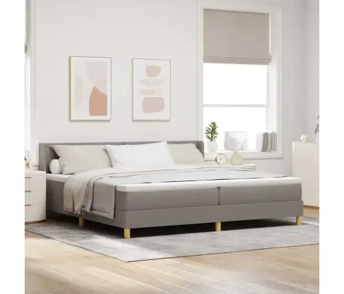 Kiemas Lova Su Čiužiniu Taupe 200 X 200 Cm Poliesteris