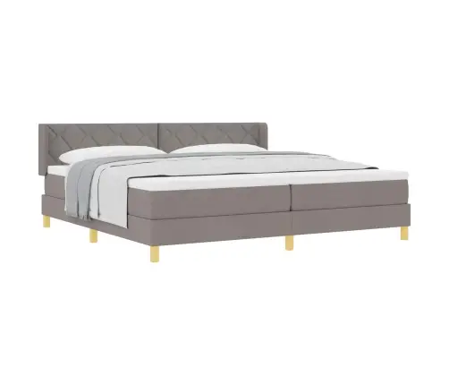 Kiemas Lova Su Čiužiniu Taupe 200 X 200 Cm Poliesteris