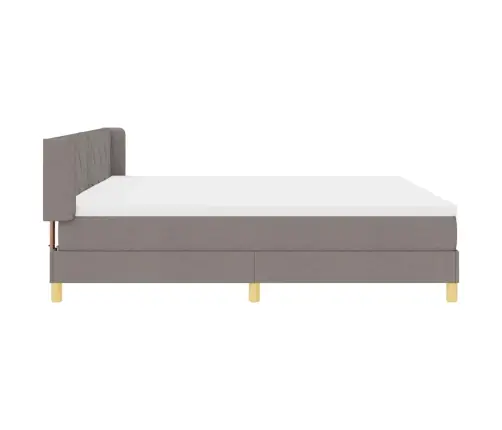Kiemas Lova Su Čiužiniu Taupe 200 X 200 Cm Poliesteris