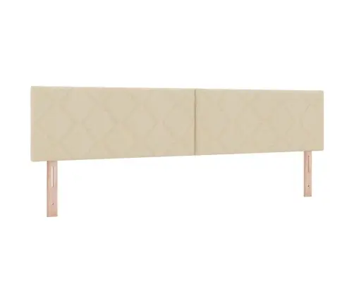 Kastītes Atsperu Gulta Krēmkrāsa 200 X 200 Cm Poliesters Vidaxl