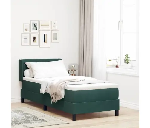 Kiemas Lova Su Čiužiniu Tamsiai Žalia 200 X 80 Cm Poliesteris