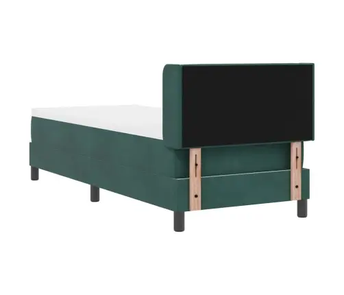 Kiemas Lova Su Čiužiniu Tamsiai Žalia 200 X 80 Cm Poliesteris