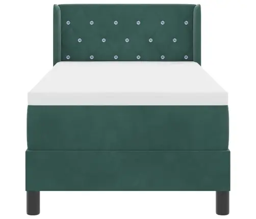 Kiemas Lova Su Čiužiniu Tamsiai Žalia 200 X 80 Cm Poliesteris