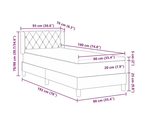 Gultas Rāmis Ar Matraci Melnā Krāsā 100X200 Cm Samts Tumši Zaļa Vidaxl