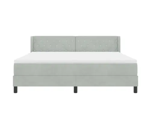 Gultas Rāmis Ar Matraci Melnā Krāsā 100X200 Cm Samts Ar Matraci Vidaxl
