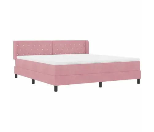 Kiemas Lova Su Čiužiniu Rožinė 200 X 180 Cm Poliesteris