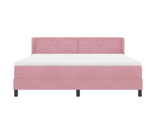 Kiemas Lova Su Čiužiniu Rožinė 200 X 180 Cm Poliesteris