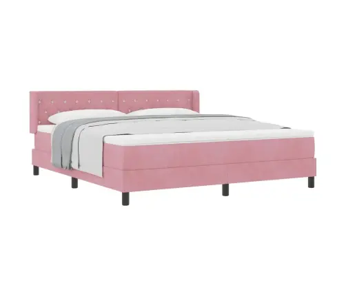 Kiemas Lova Su Čiužiniu Rožinė 200 X 180 Cm Poliesteris