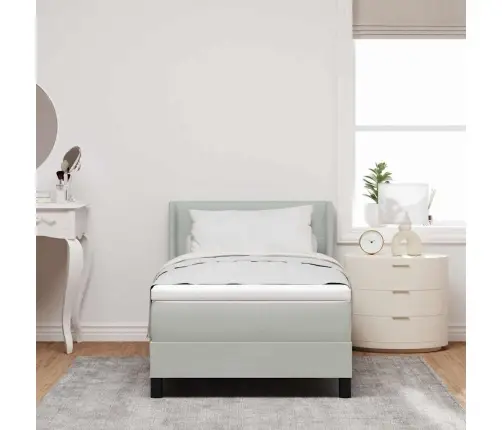 Gultas Rāmis Ar Matraci Melnā Krāsā 100X200 Cm Samts Ar Matraci Vidaxl