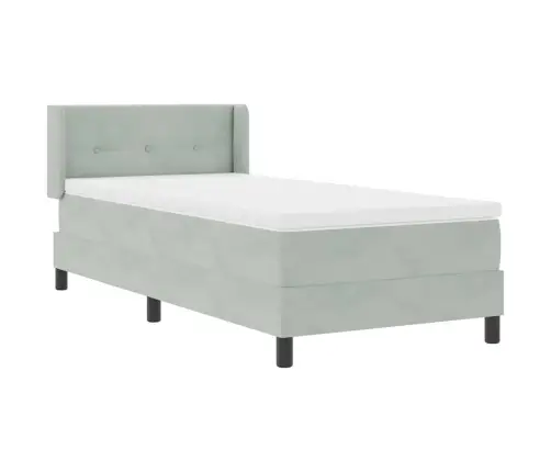 Gultas Rāmis Ar Matraci Melnā Krāsā 100X200 Cm Samts Ar Matraci Vidaxl