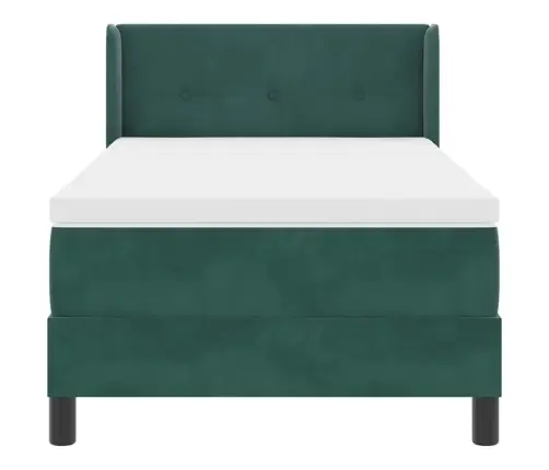 Gultas Rāmis Ar Matraci Melnā Krāsā 100X200 Cm Samts Tumši Zaļa Vidaxl Gultas Rāmis Ar Matraci Melnā Krāsā 100X200 Cm Samts Tumši Zaļa Vidaxl